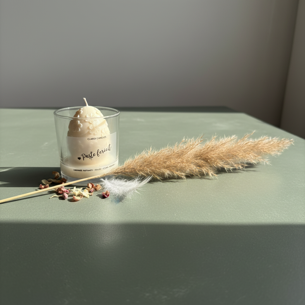 Lumânare Paste fericit styled
